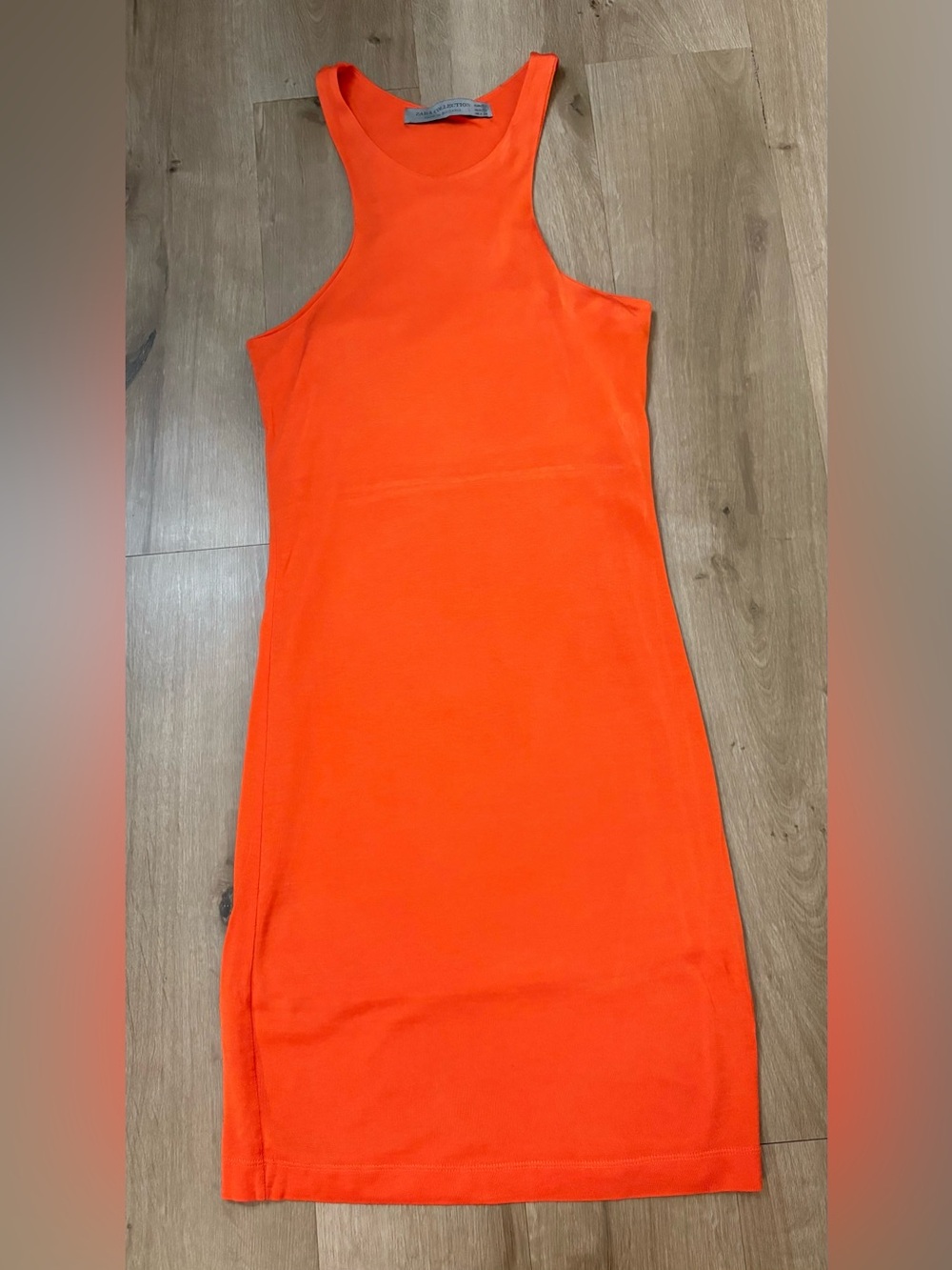 Women’s Zara Orange Razorback Knee Length Lined Dress - Size S